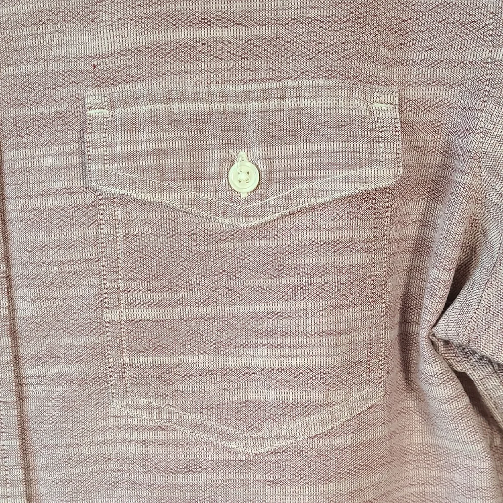 Banana Republic Red Casual Button Up Shirt 100% Cotton Large